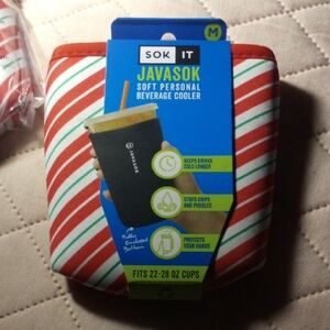 NWT! Javasok Soft Personal Cold Cup Sleeve